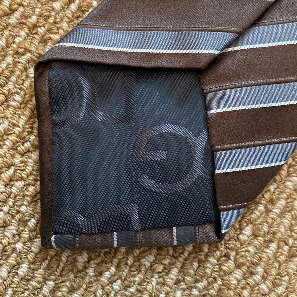 Dolce & Gabbana / Necktie / Brown & Gray Stripes - Picture 5 of 7